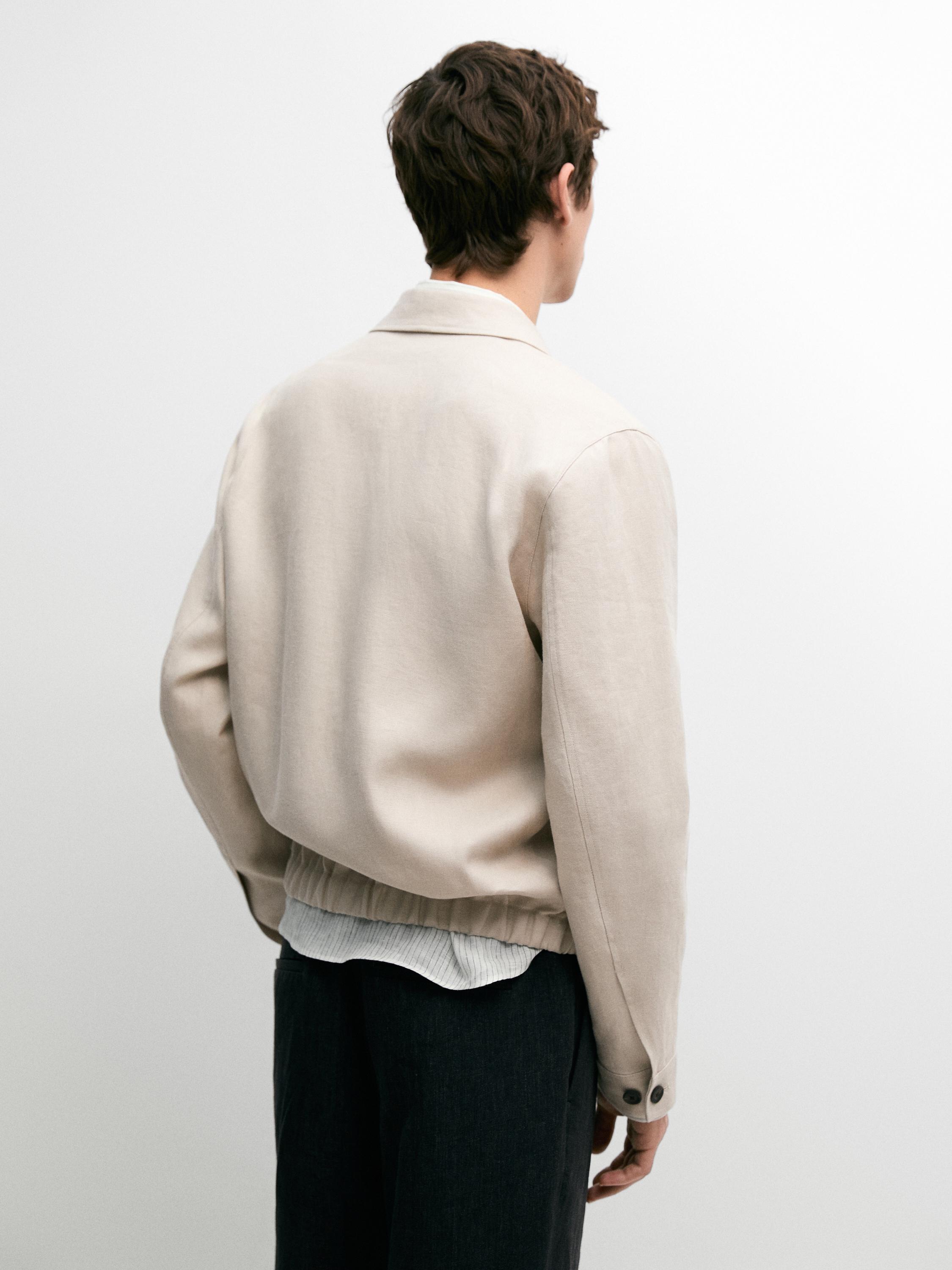 Veste bomber total look 100 % lin